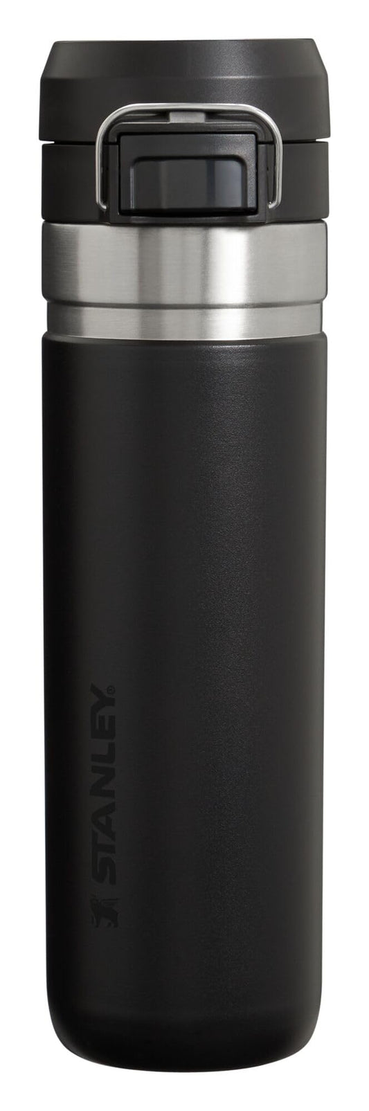 Stanley Quick Flip GO Water Bottle 24 oz | Push Button Lid | Leakproof and Packable for Travel and Sports | Insulated Stainless Steel | BPA-Free | Black 2.0 🍁 All In One Marketplace Canada