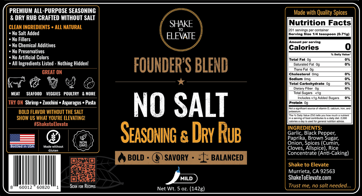 Shake to Elevate Founder's Blend No Salt Seasoning