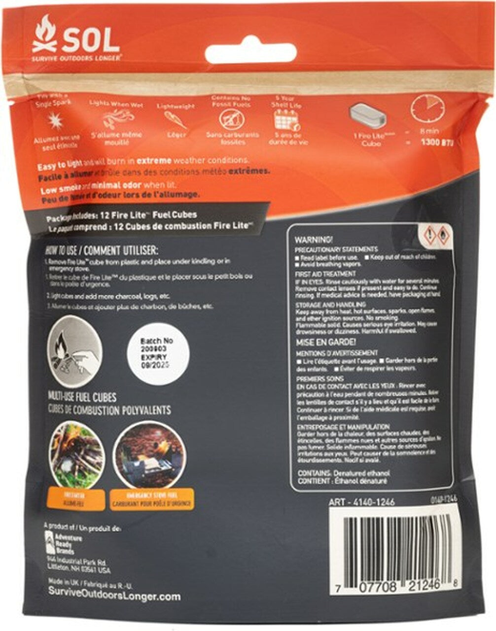 SOL Fire Lite Fuel Cubes