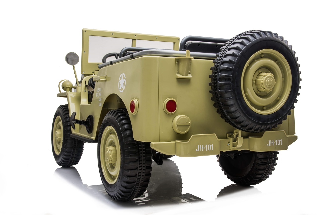 24V Army Truck 3 Seater DELUXE Kids Ride On Car with Remote Control