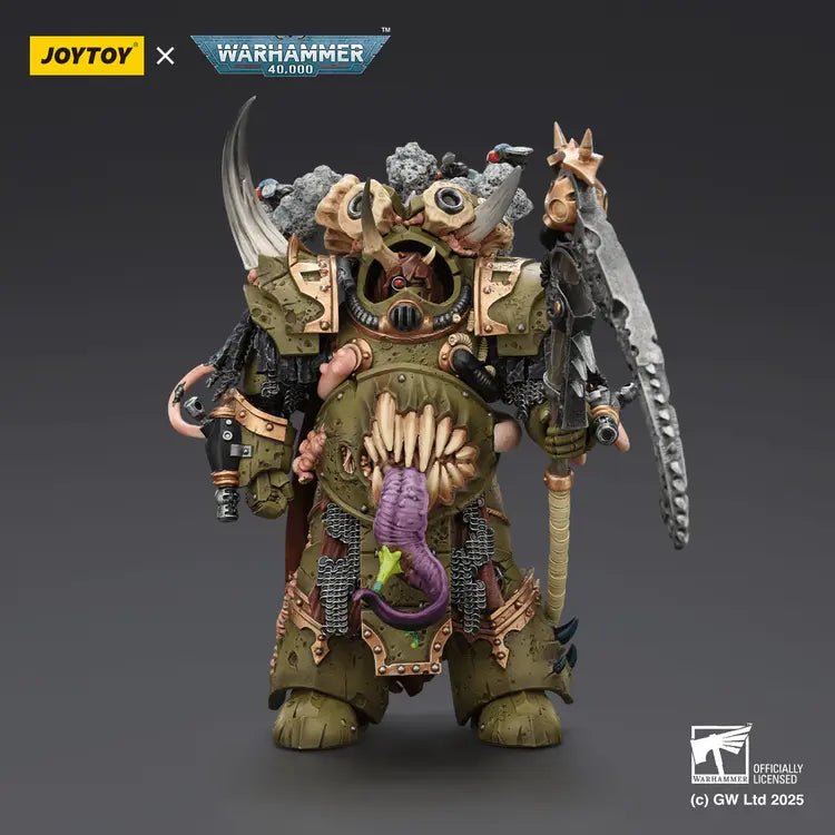 JOYTOY - Death Guard Deathshroud Terminator Champion with Manreaper and Plaguespurter Gauntlets