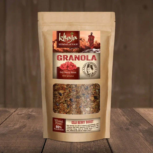 Khaja Granola Goji Berry Boost 500 gram bag - Uncle Mike's Outdoors and More!