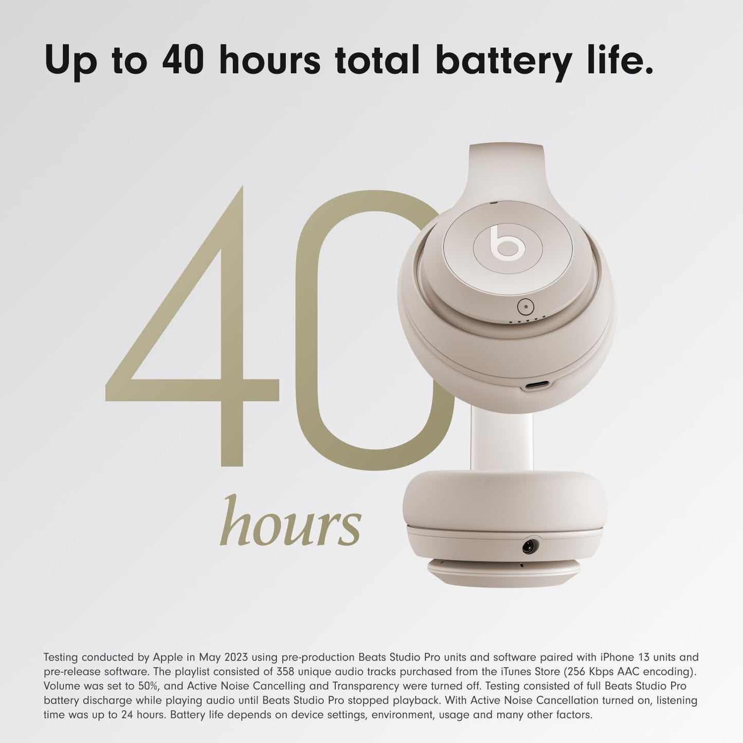 Beats Studio Pro - Wireless Bluetooth Noise Cancelling Headphones - Personalized Spatial Audio, USB-C Lossless Audio, Apple & Android Compatibility, Up to 40 Hours Battery Life - Sandstone 🍁 All In One Marketplace Canada