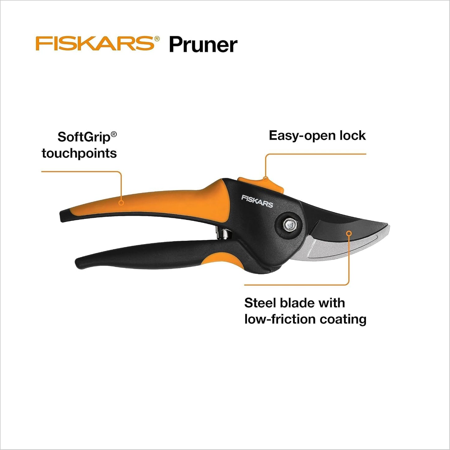Fiskars Bypass Pruning Shears, Branch Cutter with 5/8" Cut Capacity, Garden Shears with Sharp Steel Blade, Rust Resistant, Ergonomic Pruners with Comfort Handle and Safety Lock, Gardening Hand Tools 🍁 All In One Marketplace Canada