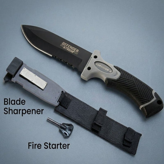 11" Dagger Hunting Knife - Black (6168)