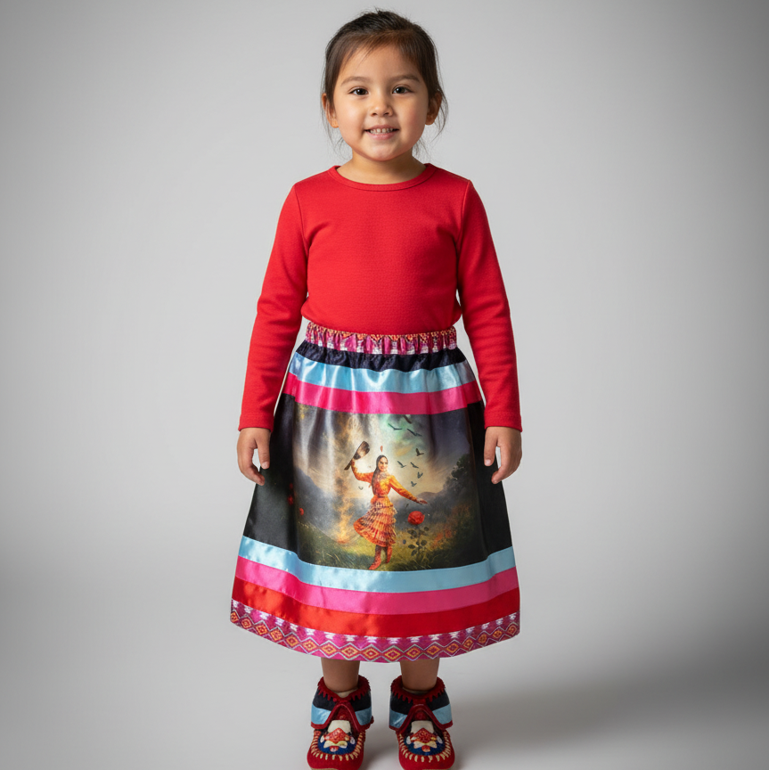 OLDTRIBES™  Satin Infants Dancing of Wind Ribbon Skirt