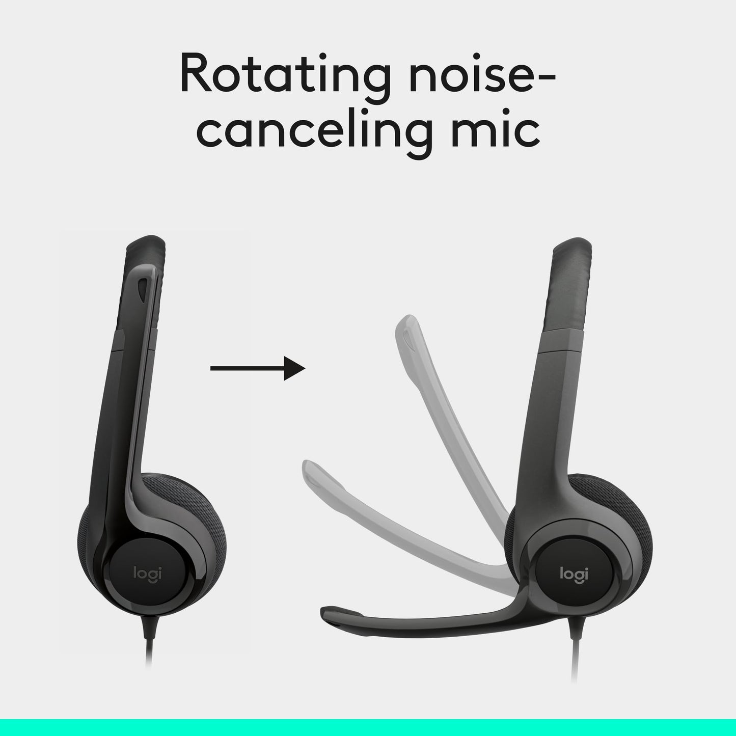 Logitech H390 Wired Headset for PC/Laptop, Stereo Headphones with Noise Cancelling Microphone, USB-A, in-Line Controls, Works with Chromebook - Black, 1 Pack 🍁 All In One Marketplace Canada