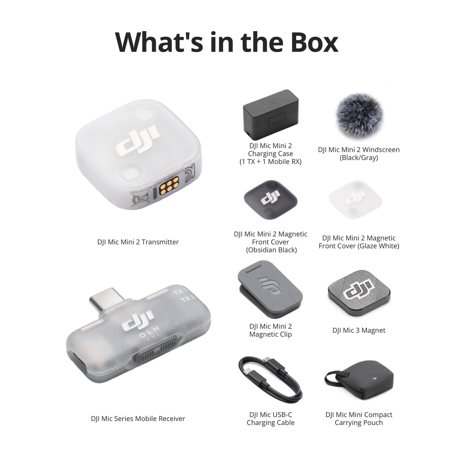 DJI Mic Mini 2 (1 TX + 1 Mobile RX + Charging Case), Lavalier Wireless Vlogging Mic for iPhone/Android/Camera, Bluetooth Microphone, Live Streaming, Plug-and-Play, 24h Battery, Noise Cancelling 🍁 All In One Marketplace Canada