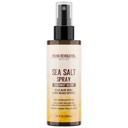 Viking Revolution Sea Salt Hair Spray for Men - Coconut - 260ml - Texturizing With Kelp, Aloe Vera & Red Algae Extract - Adds Volume & Texture for Beach Hair 🍁 All In One Marketplace Canada