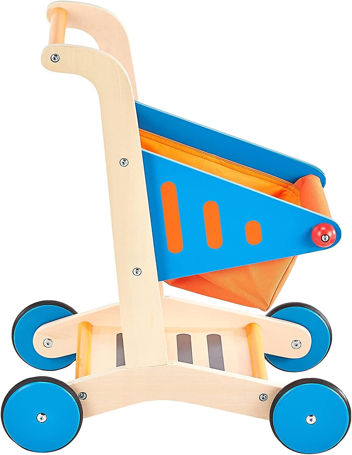 Hape Wooden Shopping Cart for Kids with Wheels
