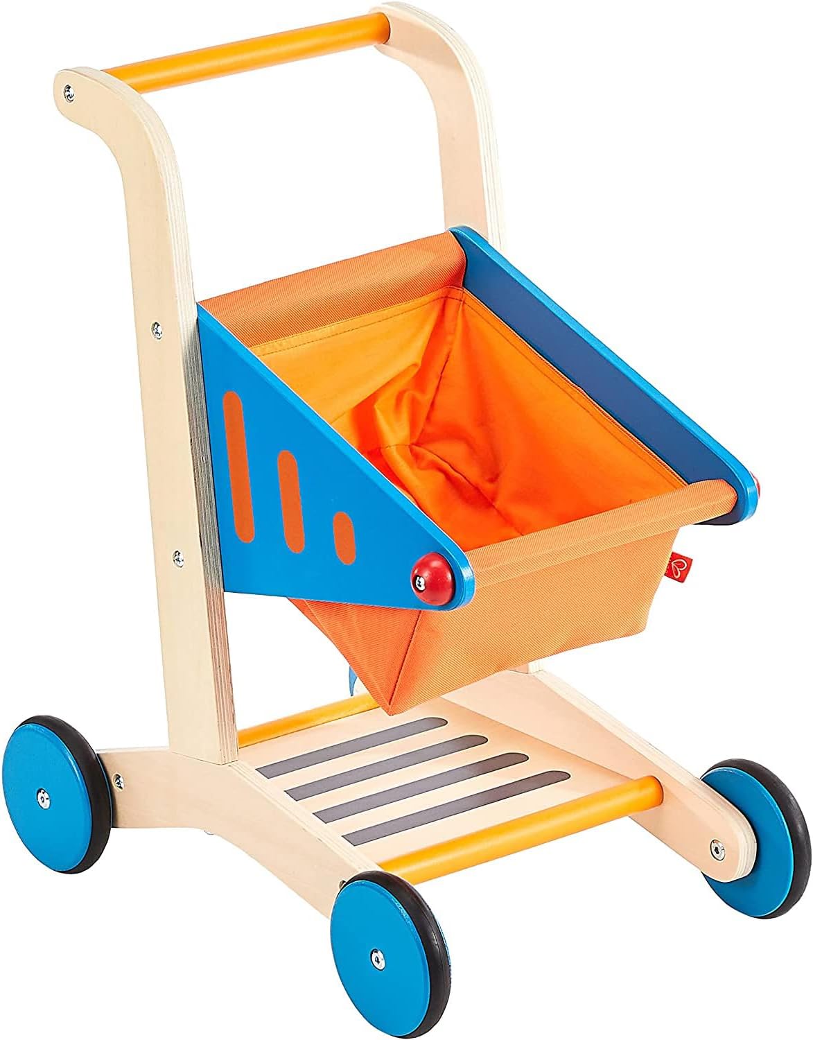 Hape Wooden Shopping Cart for Kids with Wheels