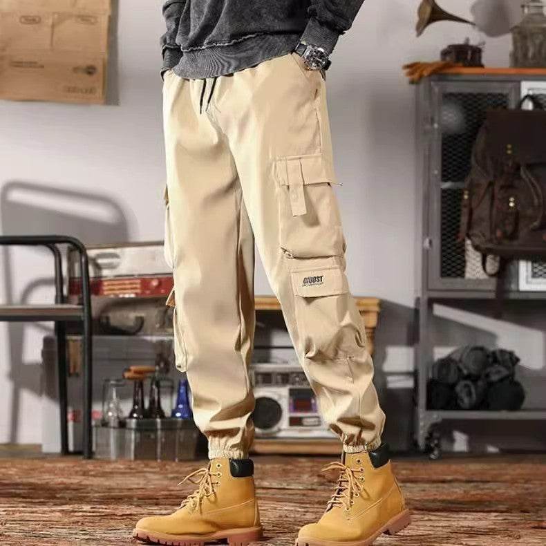 Casual Sports Loose Ankle-banded Versatile Cargo pant trouser Men