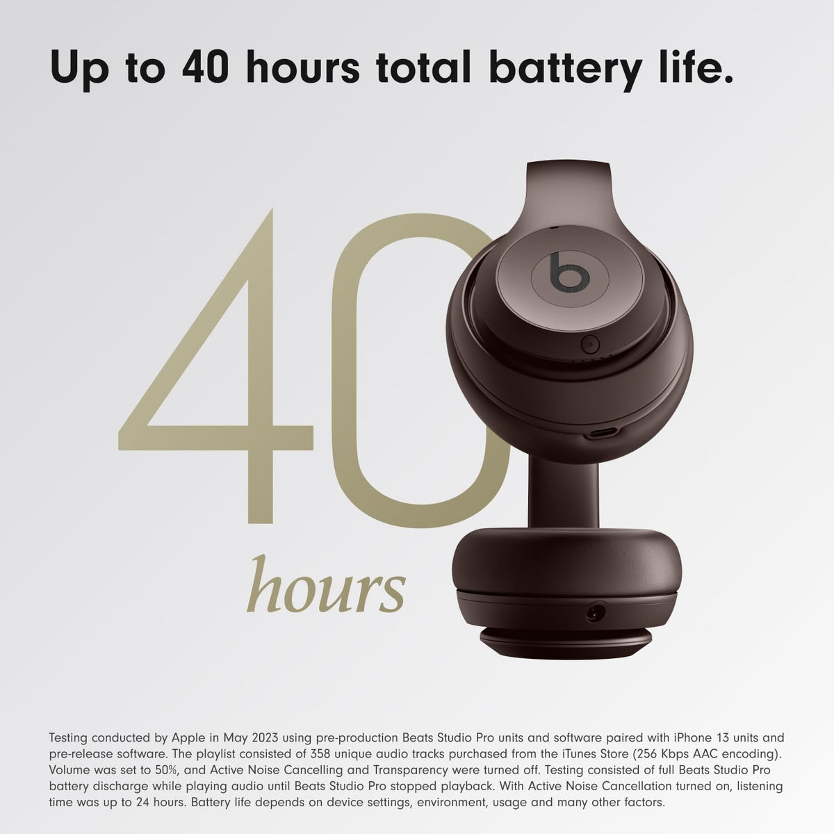 Beats Studio Pro - Wireless Bluetooth Noise Cancelling Headphones - Personalized Spatial Audio, USB-C Lossless Audio, Apple & Android Compatibility, Up to 40 Hours Battery Life - Deep Brown 🍁 All In One Marketplace Canada