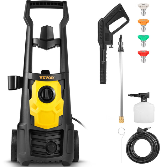 VEVOR Electric Power Washer, 2000 PSI, Max 1.65 GPM Pressure Washer w/ 30 ft Hose & Reel, 5 Quick Connect Nozzles, Foam Cannon, Portable to Clean Patios, Cars, Fences, Driveways, ETL Listed 🍁 All In One Marketplace Canada