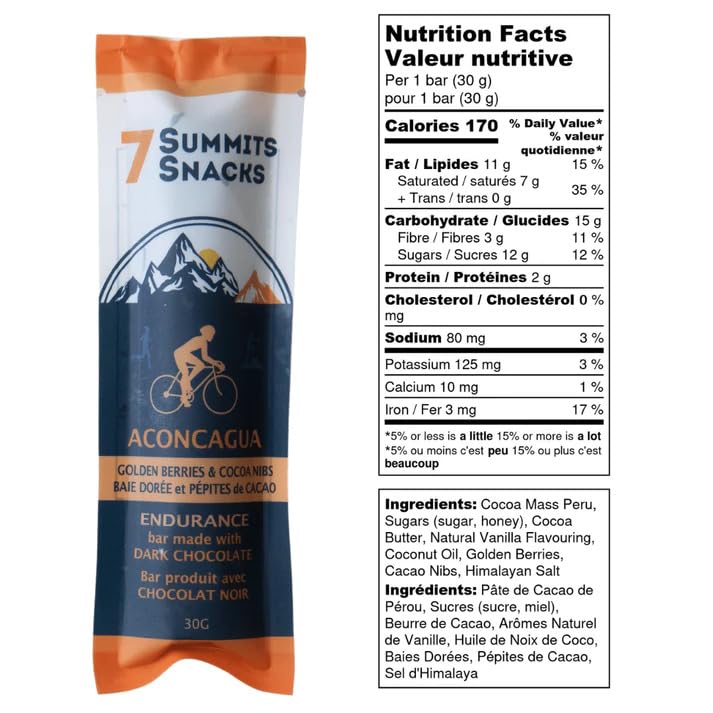 7 Summits Snacks - Aconcagua Endurance Bar (12 x 30g 72)