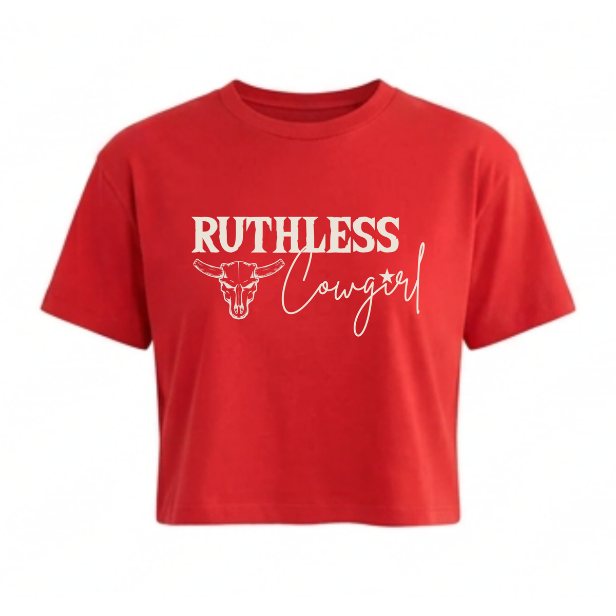 RUTHLESS COWGIRL CROP | Red
