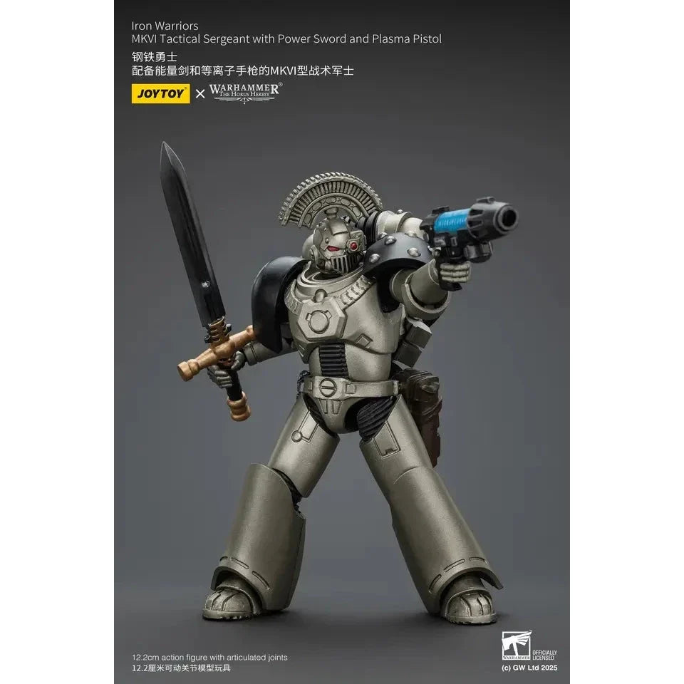 JOYTOY - Iron Warriors MKVI Tactical Sergeant with Power Sword and Plasma Pistol