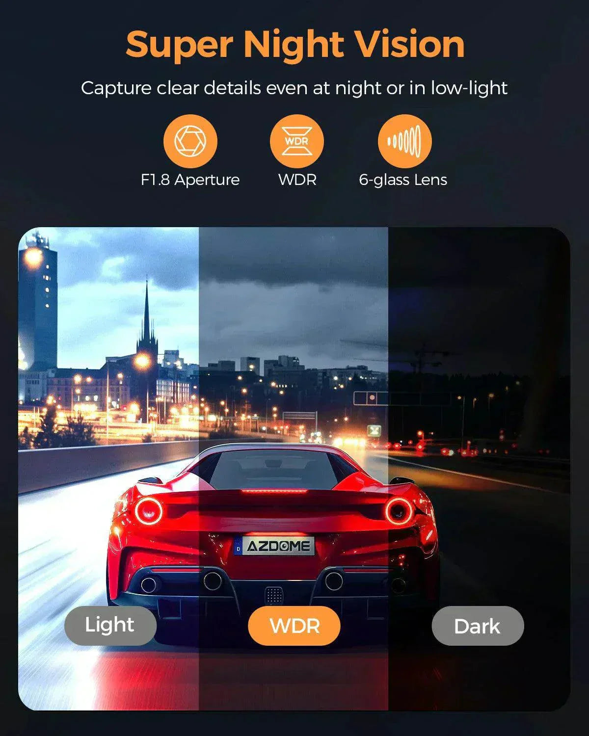 AZDOME M17 3K Front Dash Cam