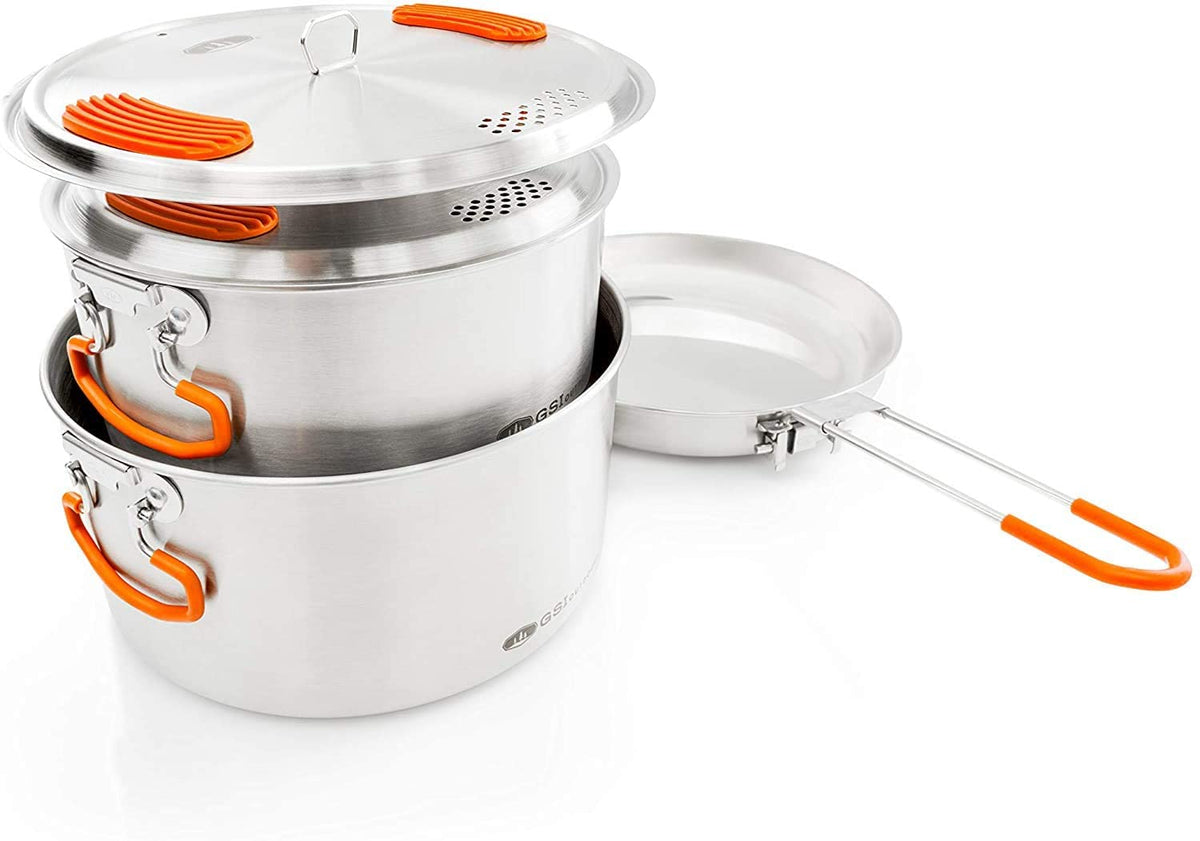 GSI Outdoors Glacier Stainless Steel Base Camper Cookset - Medium
