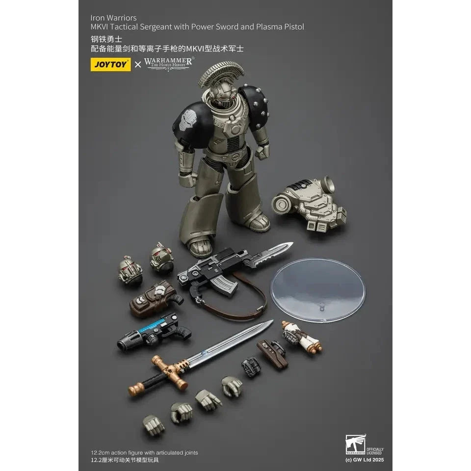 JOYTOY - Iron Warriors MKVI Tactical Sergeant with Power Sword and Plasma Pistol