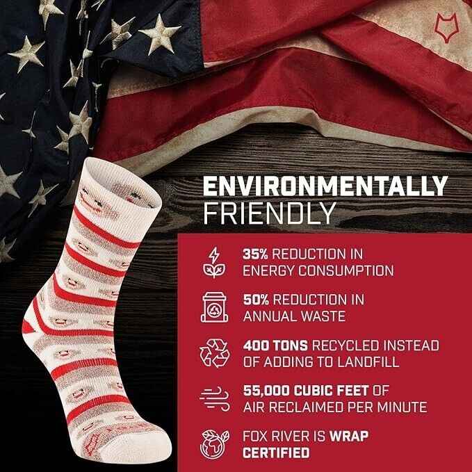 Fox River Teen Unisex Monkey Stripe Crew Casual Socks Small