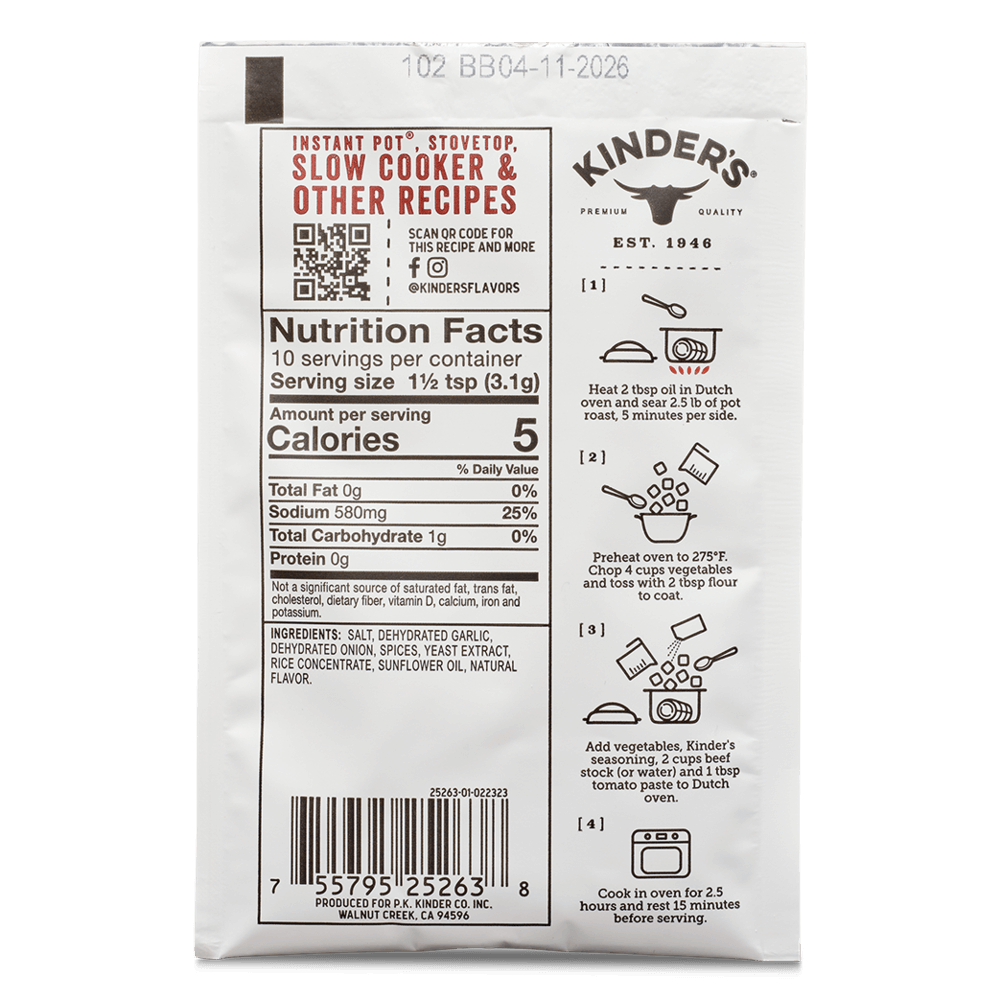 Kinder's Sunday Pot Roast Stew Seasoning