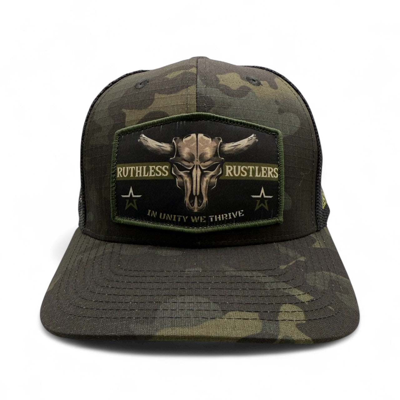 Ruthless Rustlers In Unity Trucker Cap | Camo Black