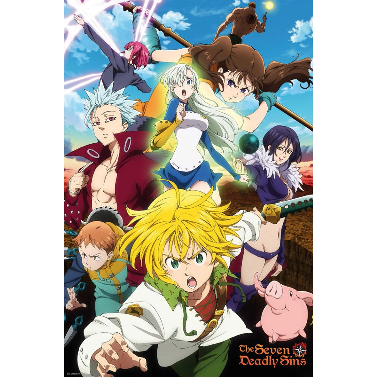 7 Deadly Sins Meliodas & Sins 24x36 Poster