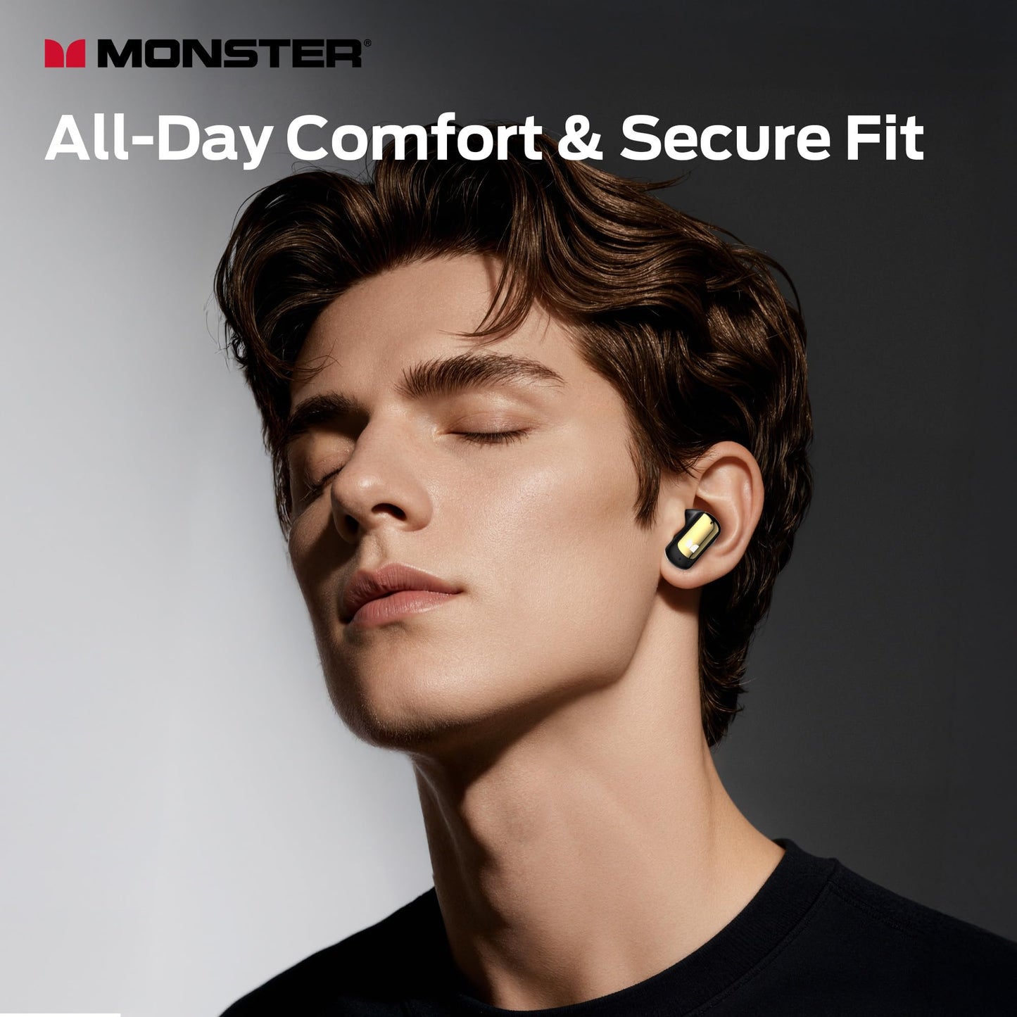 Monster N-Lite 217 Wireless Earbuds, Immersive Stereo Sound, Bluetooth 6.0 in-Ear Headphones, Built-in Smart Noise Cancelling Mic for Clear Calls, Comfortable Fit, 32H Playtime, IPX6 Waterproof, Black 🍁 All In One Marketplace Canada