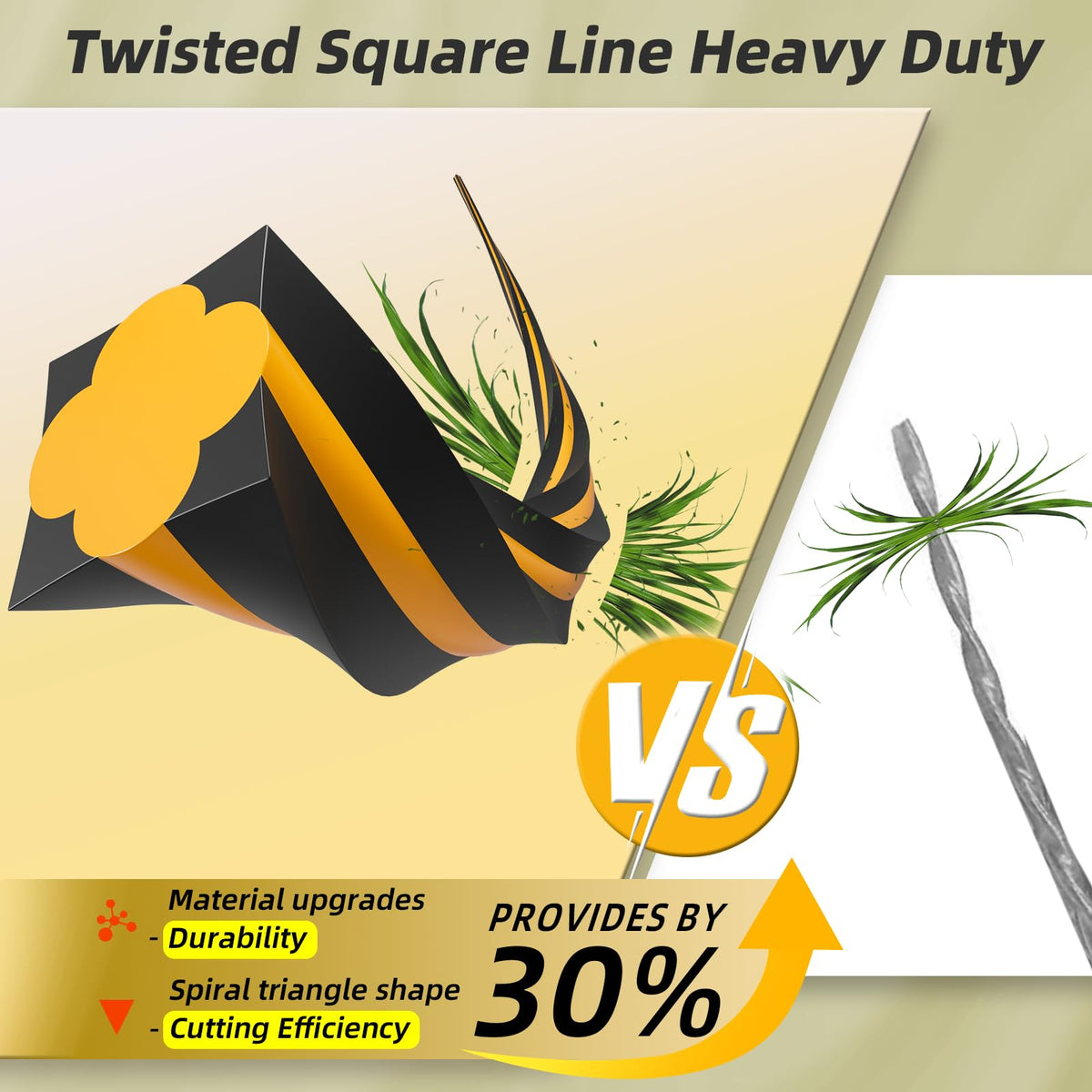 0.080'' DWO1DT801 Replacement String Timmer Lines Compatible with DEWALT Weed Eater, Square Twisted Weed Eater String, Heavy Duty Trimmer String (240 ft) 🍁 All In One Marketplace Canada