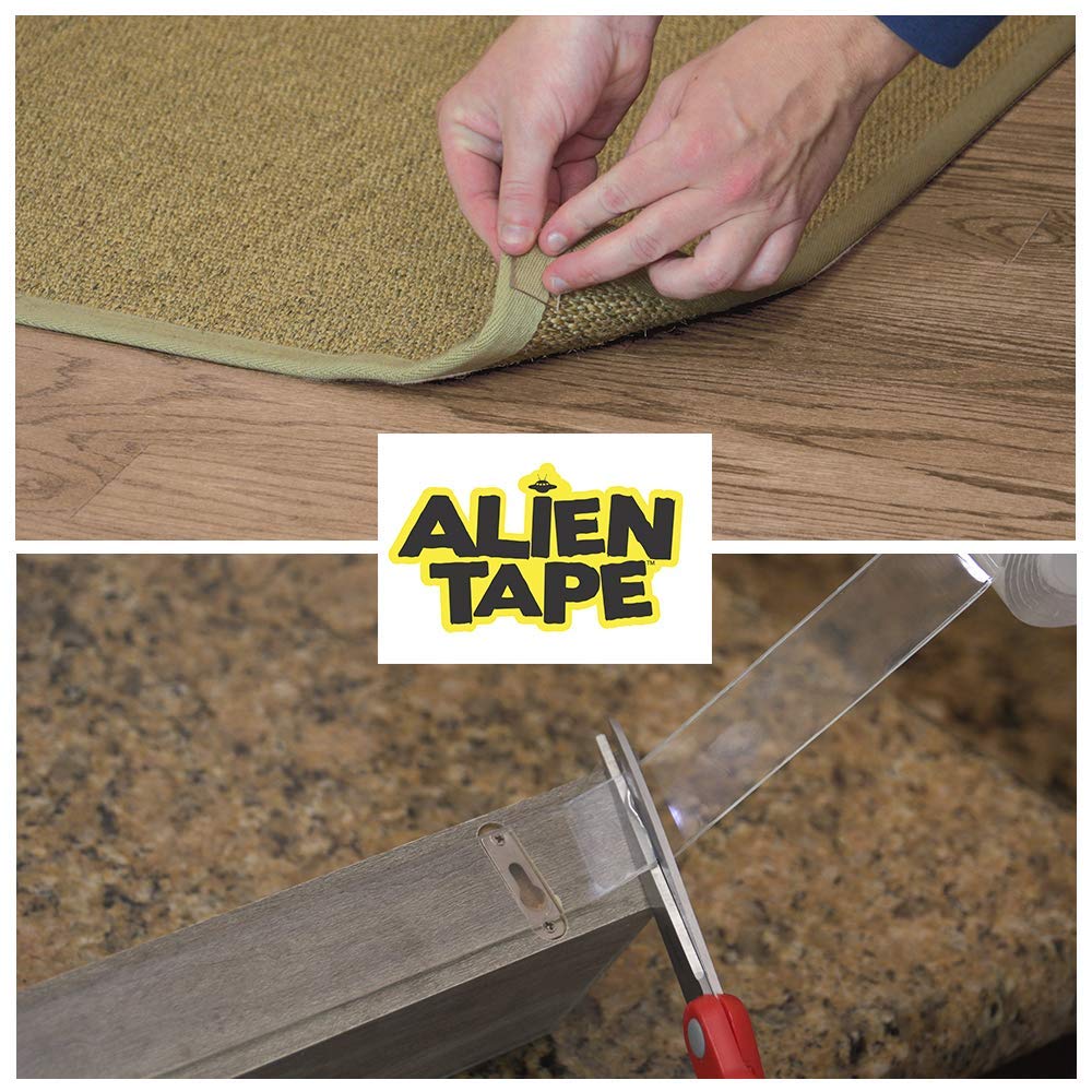 Alientape Nano Double Sided Tape Reusable Washable Transparent Traceless Multi-Purpose Adhesive Tape with Nano-Grip Technology for Indoor and Outdoor Mounting Tape As Seen On TV (Set of 3) 🍁 All In One Marketplace Canada