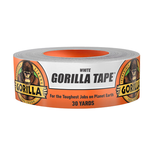 Gorilla Tape, Duct Tape, Utility Tape, Triple Layer Strength, Indoor & Outdoor, Weather Resistant Shell, 1.88 in X 30 yd, White Color, (Pack of 1) 6025001 🍁 All In One Marketplace Canada