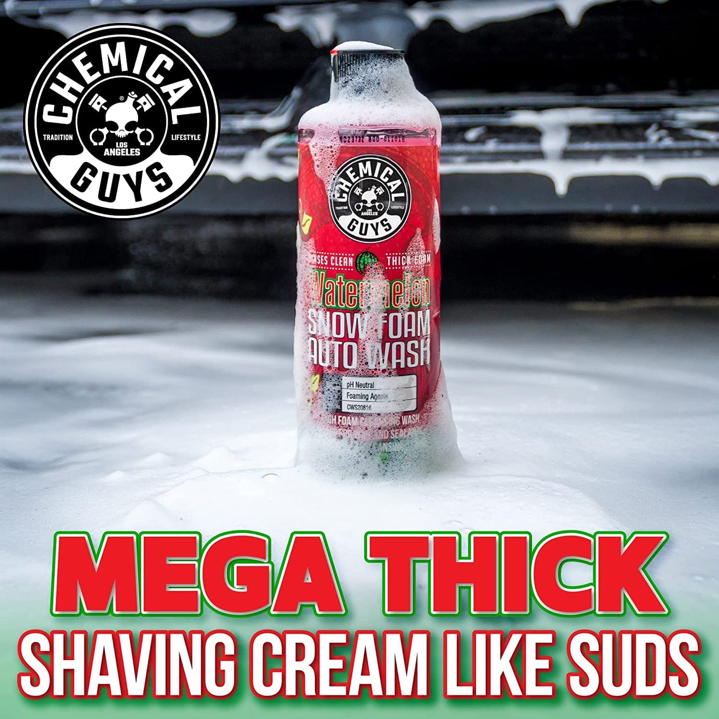 Chemical Guys Watermelon Snow Foam Car Wash Soap, Safe for Cars, Trucks, Motorcycles, RVs & More, 3.79 L, Watermelon Scent 🍁 All In One Marketplace Canada