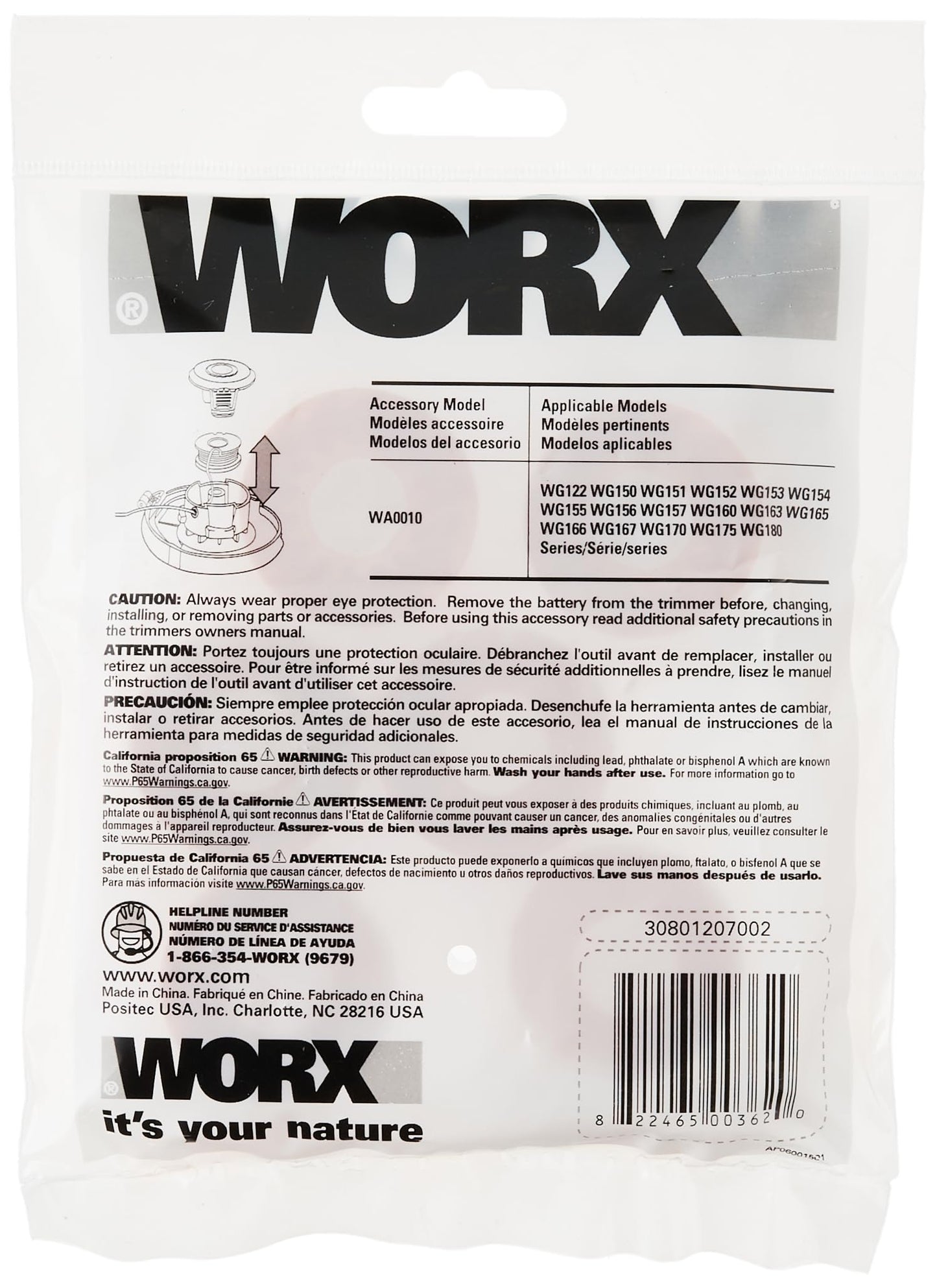 Worx WA0010 6-Pack Grass Trimmer Line for Cordless Series WG150s, 151s, 152, 155s, 165, 166 🍁 All In One Marketplace Canada