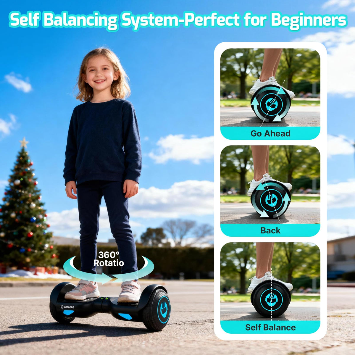 Gotrax Edge Hoverboard with 6.5" LED Wheels, 6.4km Self Balancing Scooter 🍁 All In One Marketplace Canada