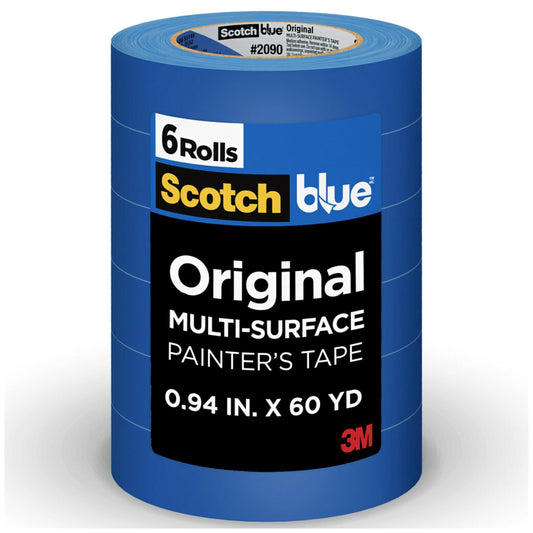 ScotchBlue Original Painter's Tape, Multi-Surface, 24 mm (6 Rolls) - 2090, 2090-24EP6 🍁 All In One Marketplace Canada