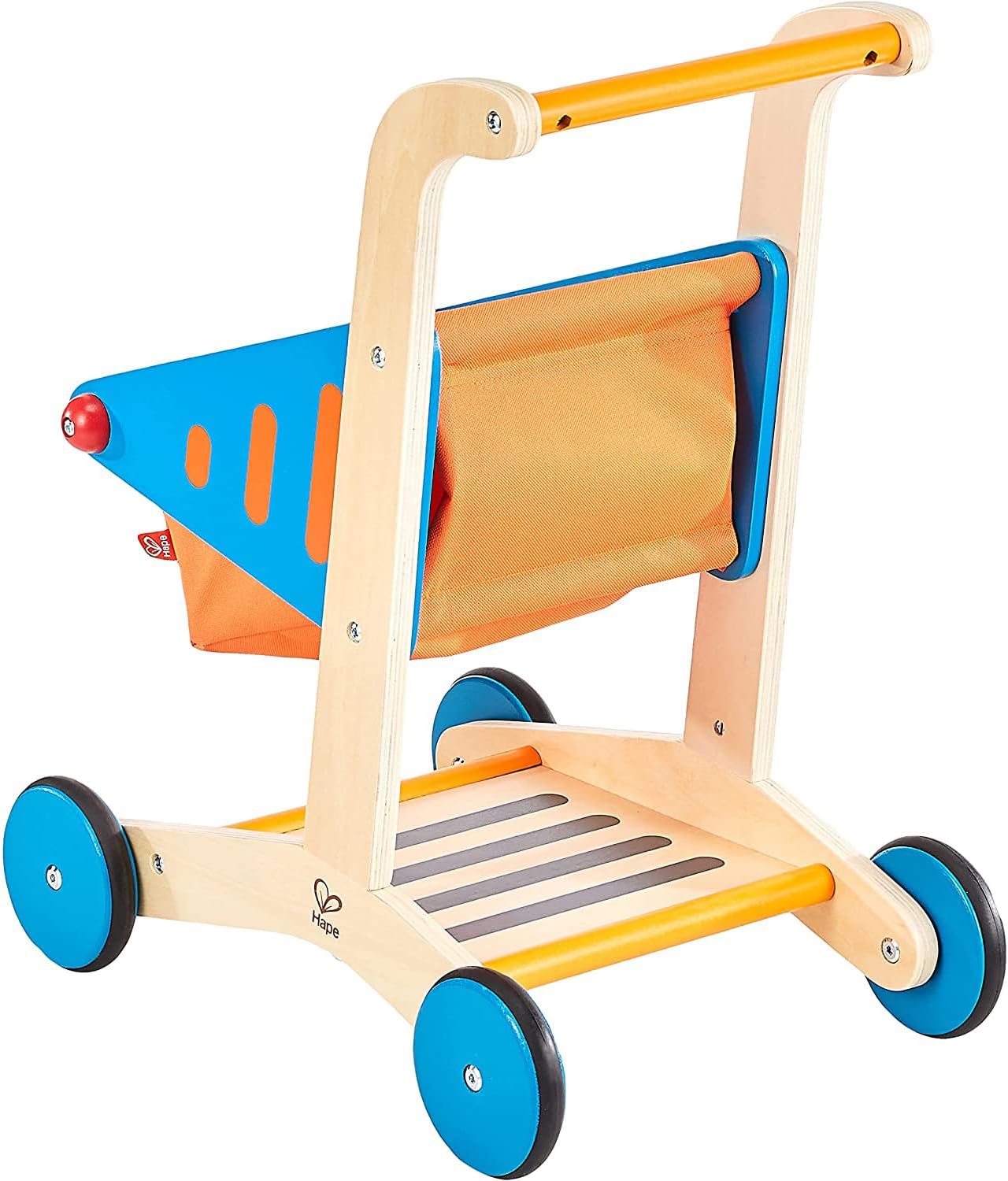 Hape Wooden Shopping Cart for Kids with Wheels