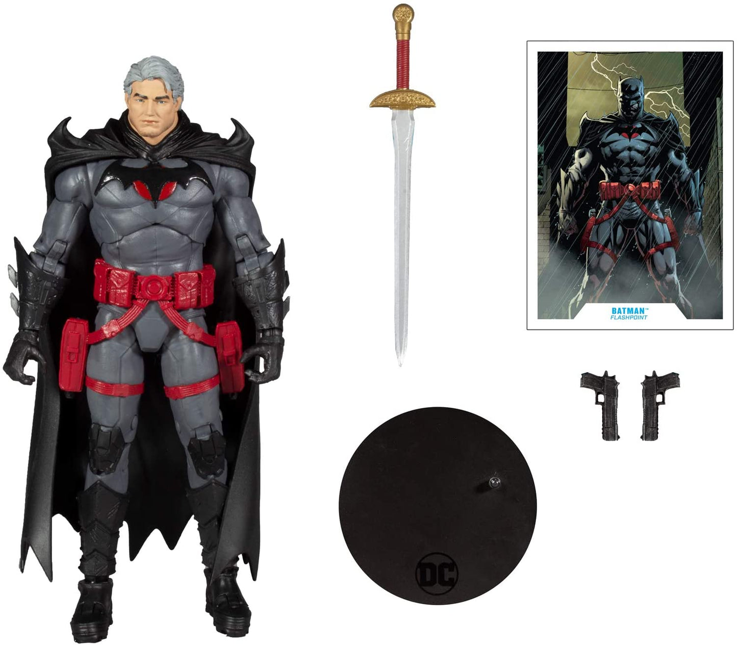 McFarlane Toys - DC Multiverse - unmasked Flashpoint Batman - 7" Action Figure