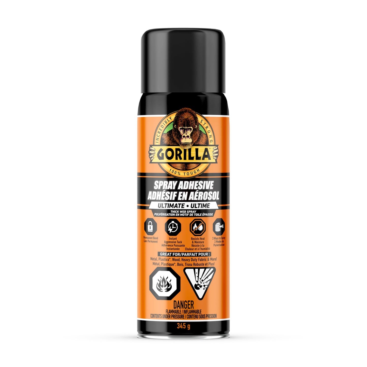 Gorilla Ultimate Multi Surface Spray Adhesive, Heavy Duty Bond, 345g 🍁 All In One Marketplace Canada