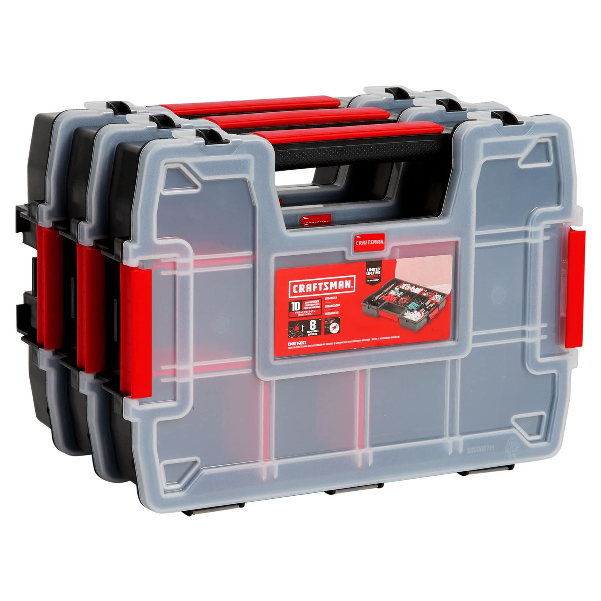 CRAFTSMAN Storage Organizer, Small Parts Organizer, 3-Packs with 10-Compartments, Lid Includes Secure Latch (CMST60964M) 🍁 All In One Marketplace Canada