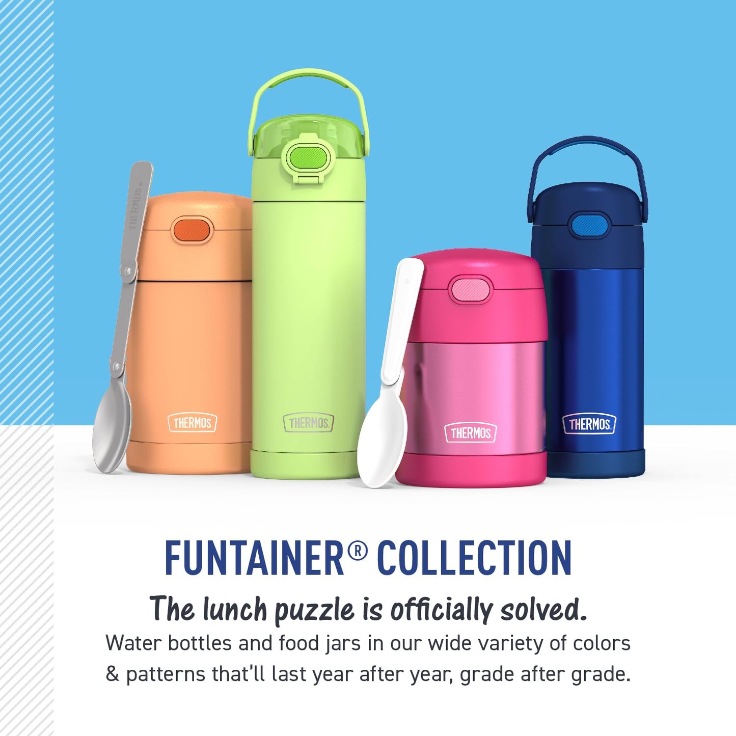 THERMOS FUNTAINER Kids Food Jar with Spoon, 10oz, Black 🍁 All In One Marketplace Canada