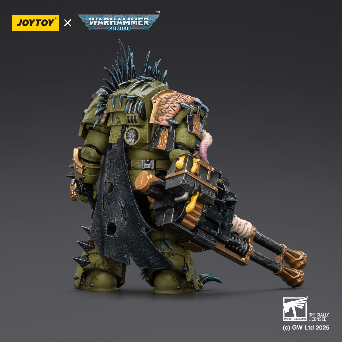 JOYTOY - Death Guard Blightlord Terminator 1 with Reaper Autocannon and Bubotic Blades