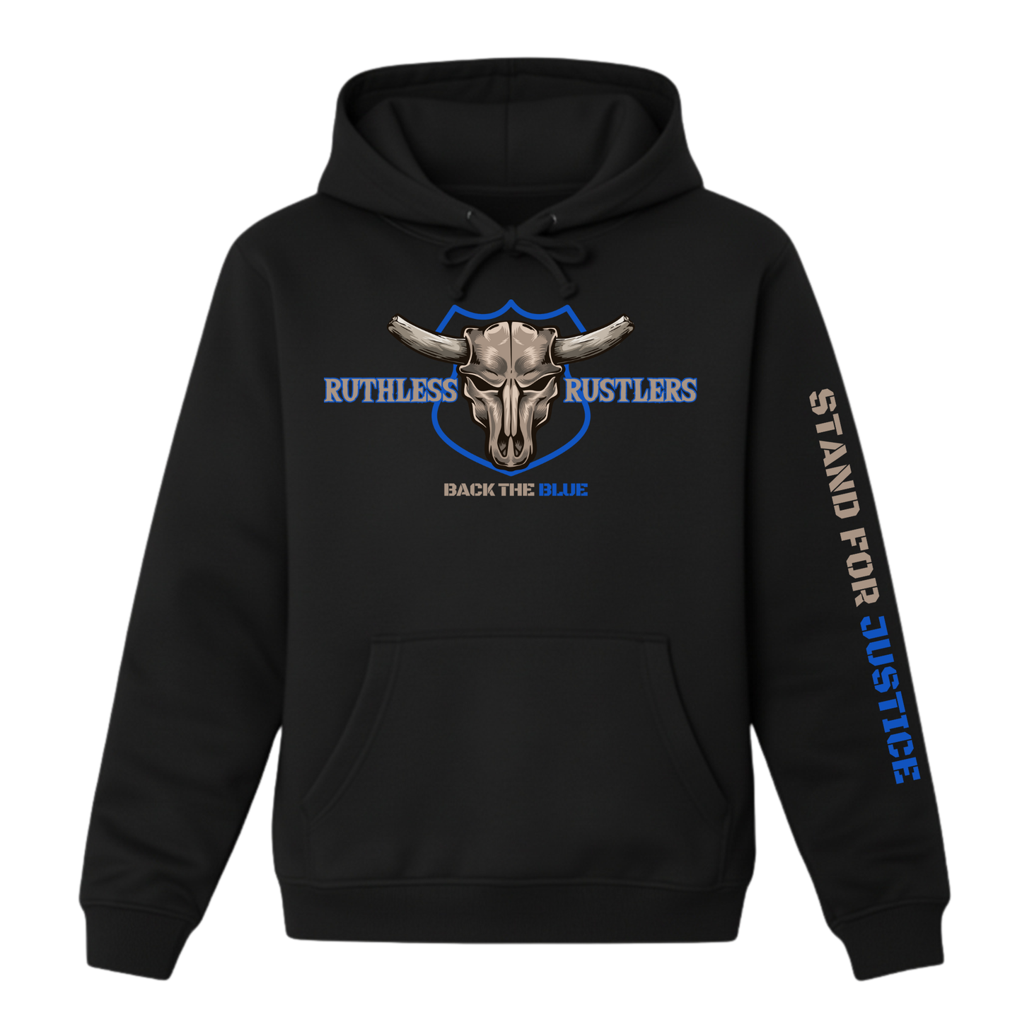 Ruthless Rustlers Back The Blue Hoodie