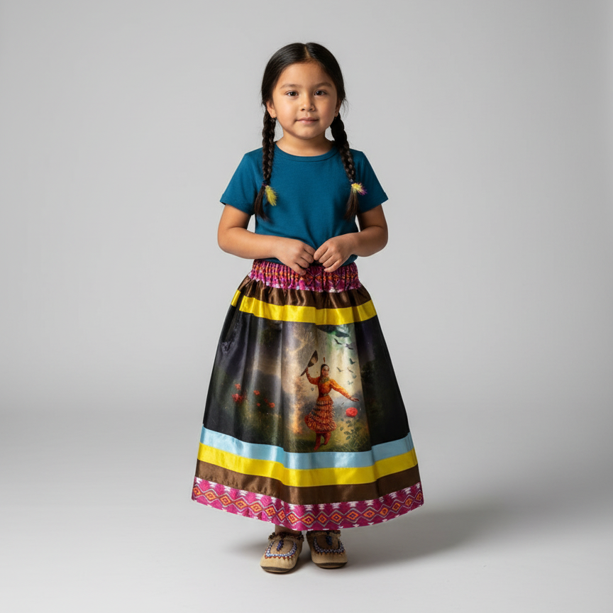 OLDTRIBES™  Satin Infants Dancing of Wind Ribbon Skirt