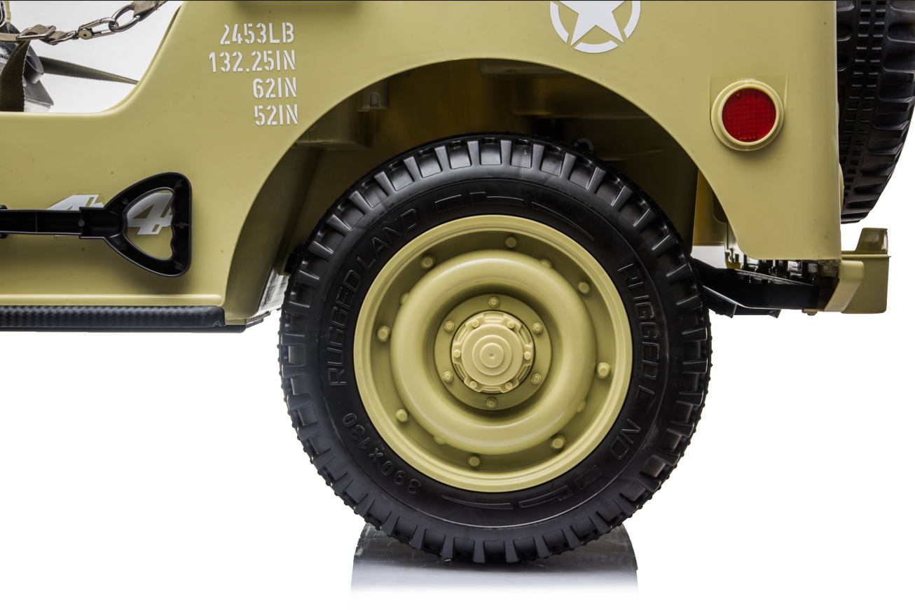 24V Army Truck 3 Seater DELUXE Kids Ride On Car with Remote Control