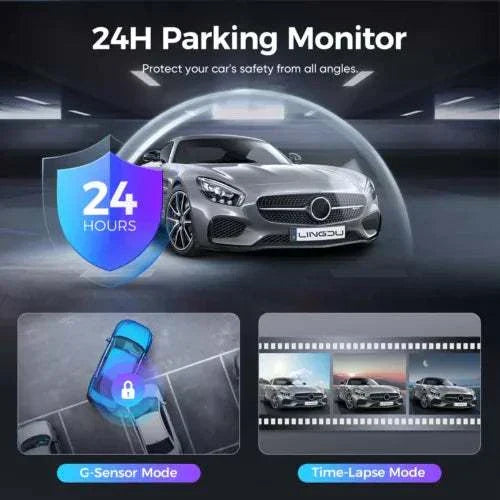 lingdu d600 4k dash cam front and rear
