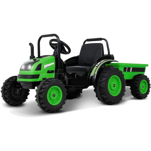 2026 6v Tractor Powered Ride-On Car Remote Control with Detachable Wagon