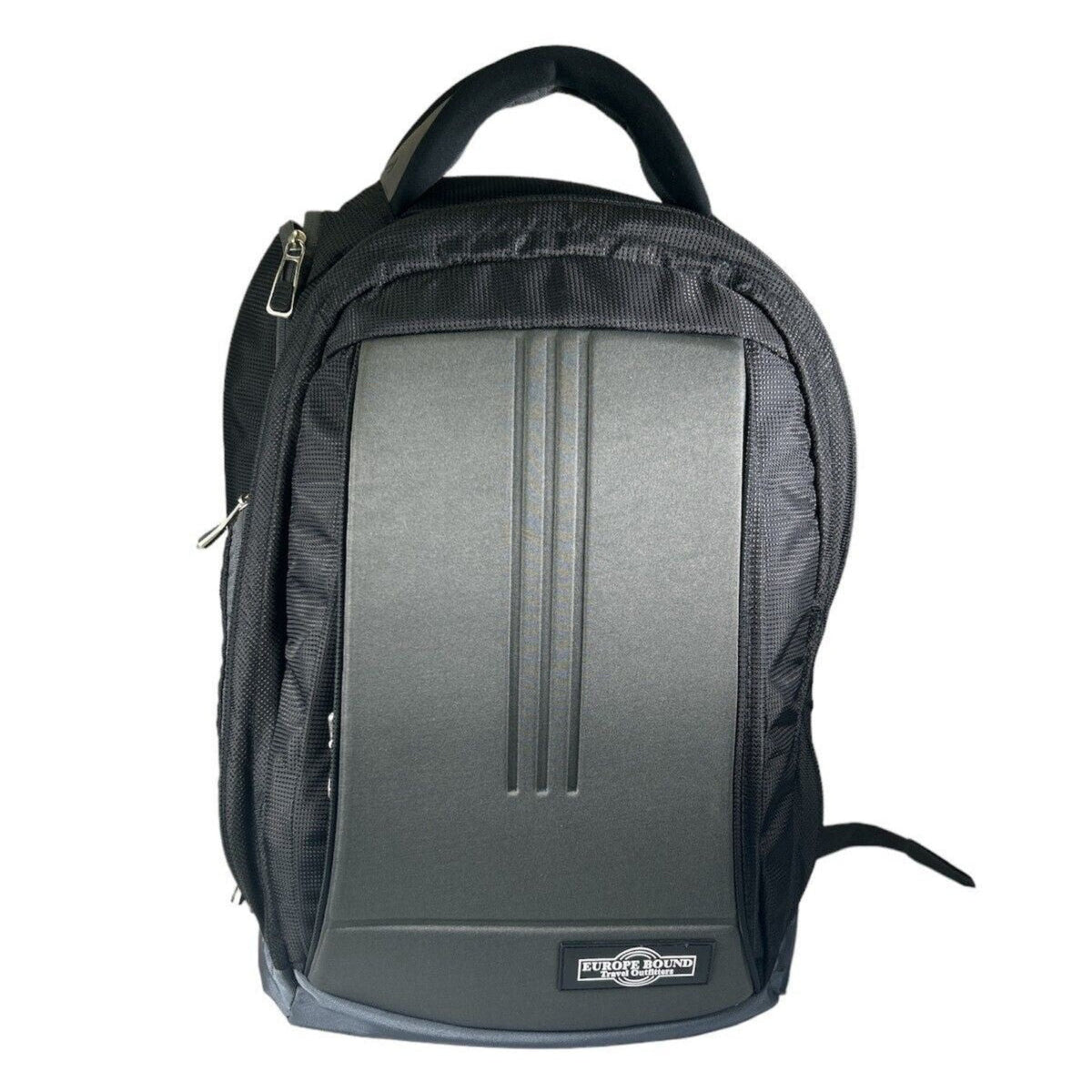 Europe Bound Exec-Tek Black & Grey Heavily Cushioned Laptop Backpack 25L
