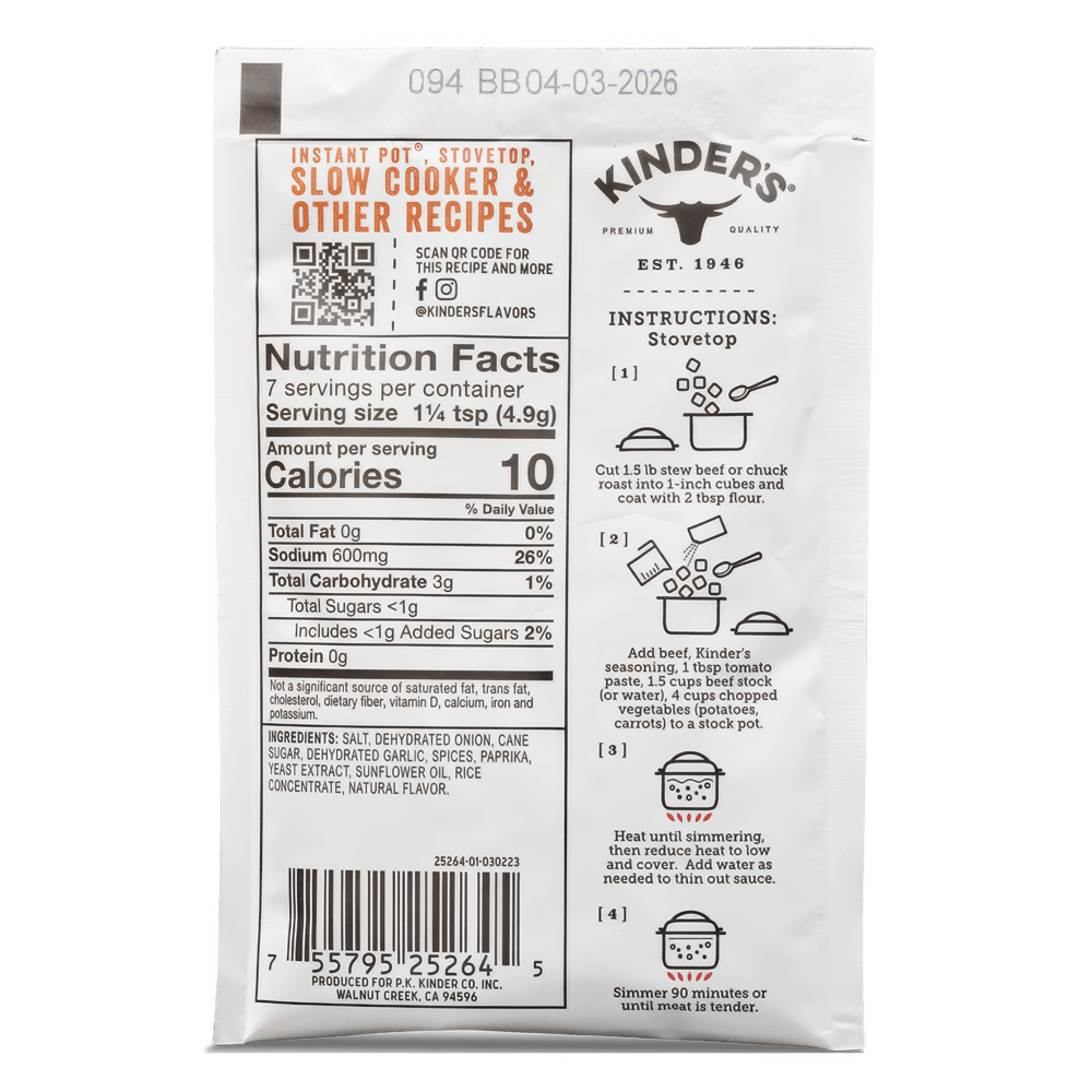 Kinder's Grandpa's Beef Stew Seasoning