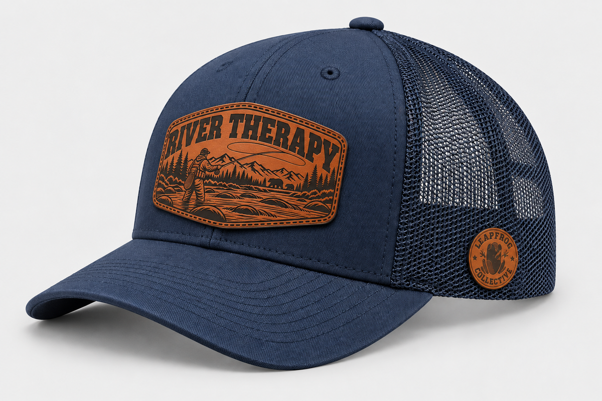 Leapfrog Collective River Therapy Fishing Trucker Hat With Bears